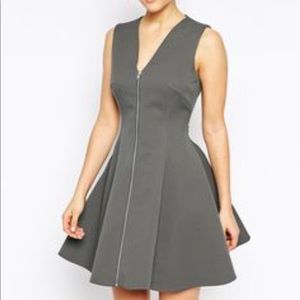 Silence and Noise Fit and Flare zipper dress